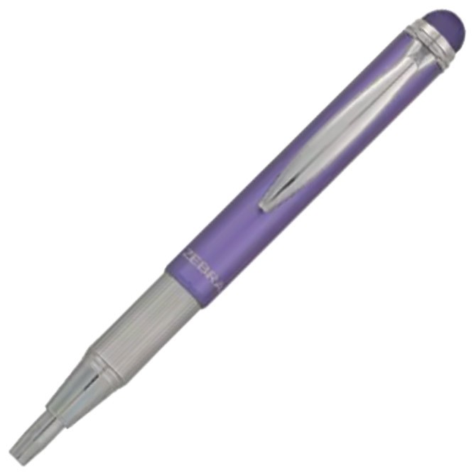 Olovka hemijska teleskopska 0,7mm u poklon kutiji Stylus Metallic Zebra 46618 ljubičasta