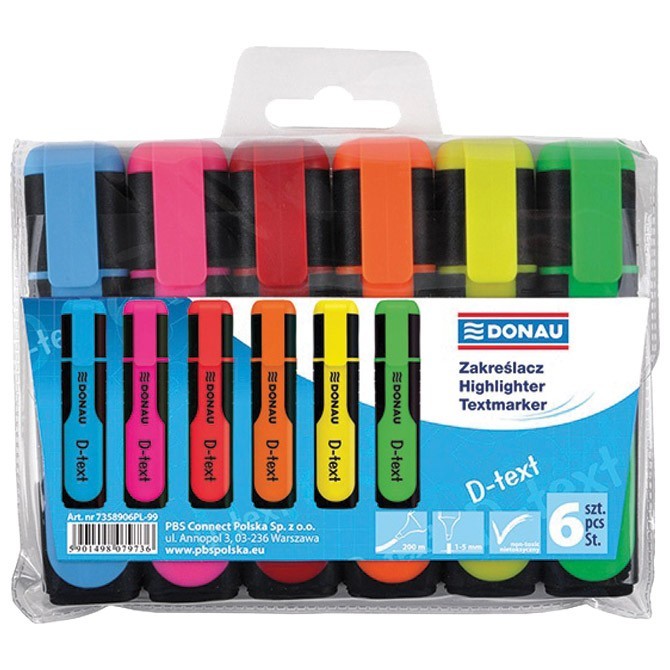 Signir 1-5mm D-text pk6boja Donau 7358906PL-99 blister