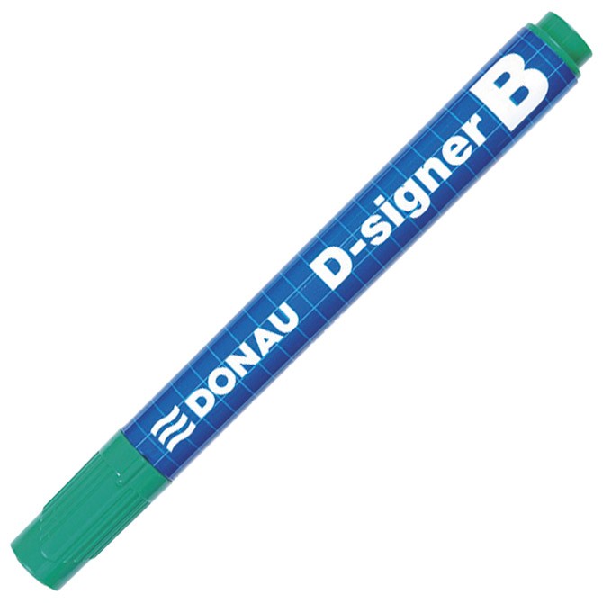 Marker za belu tablu okrugli vrh 2-4mm D-signer B Donau 7372001-06PL zeleni