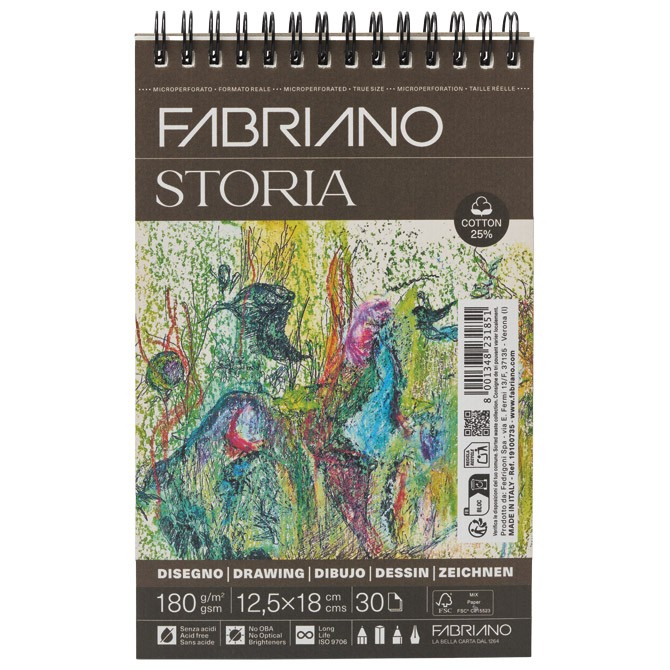 Blok Storia spirala 12,5x18cm 30L 180g Fabriano 19100735