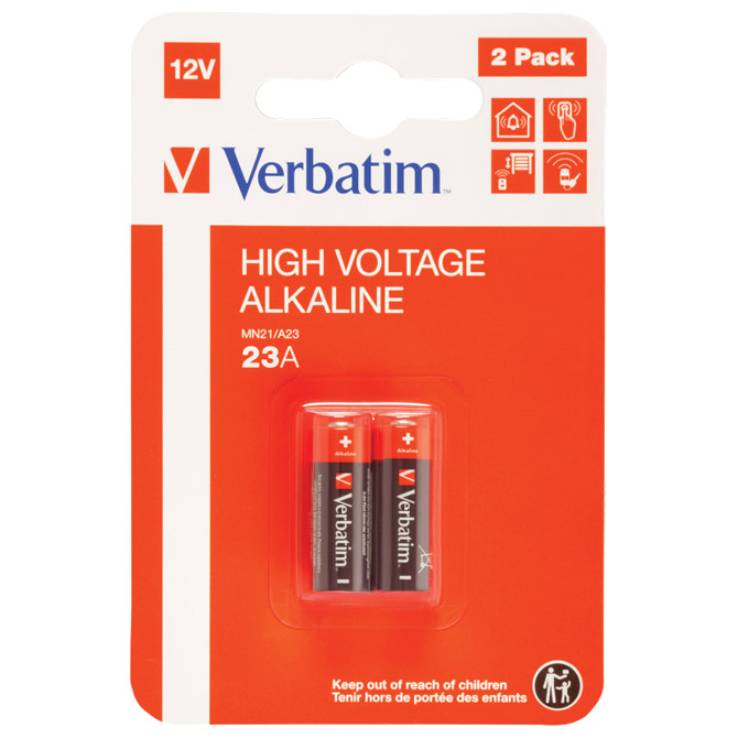 Baterija alkalna 12V 23AF (MN21) pk2 Verbatim 49940 blister
