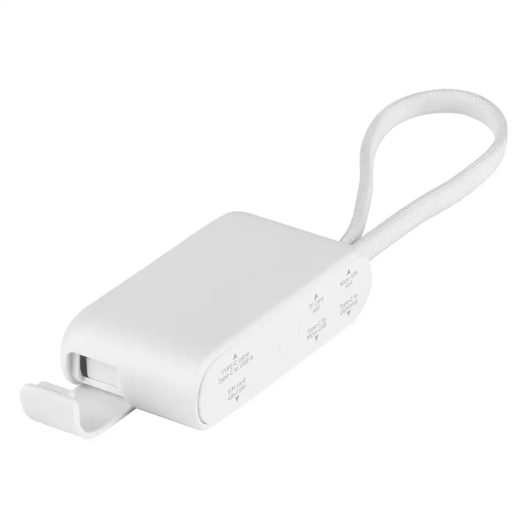 Plastična kutijica sa USB kablom, adapterima i držačem za mobilne uređaje, 8/1 CRUX